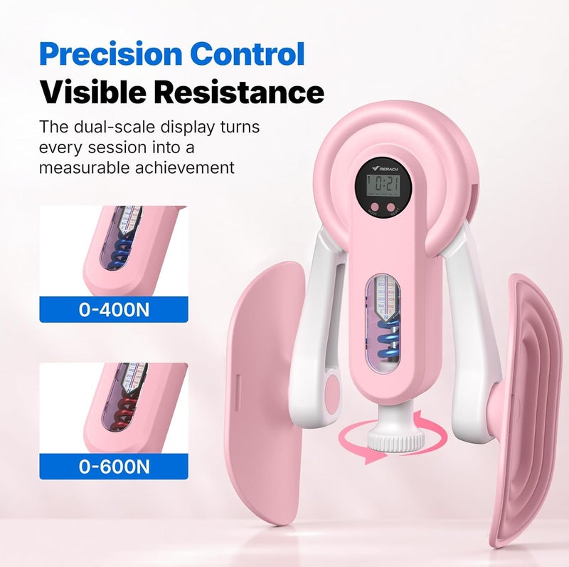 Merach Thigh Trainer, Pelvic Floor Muscle Trainer, Inner Thigh Exercise Workout Equipment for Home Gym, Pelvic Floor Strengthening Women - Image 3